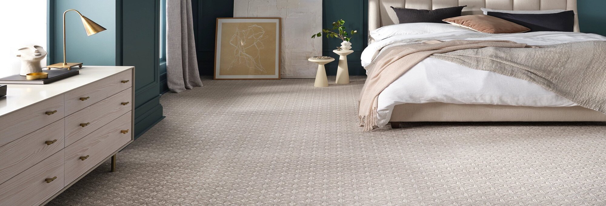 bedroom with carpet - Couture Floors in Boerne, TX