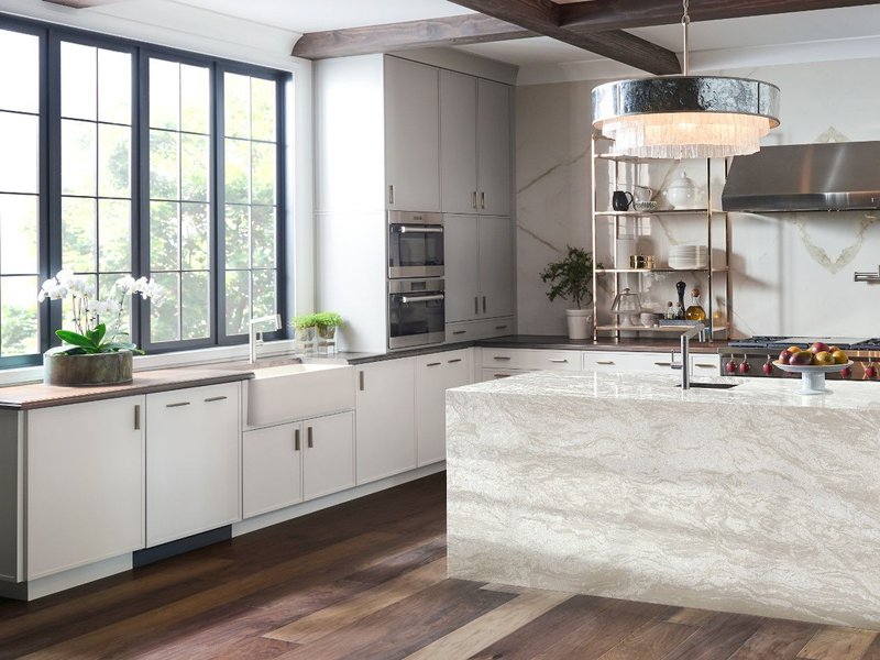 kitchen with wood floors